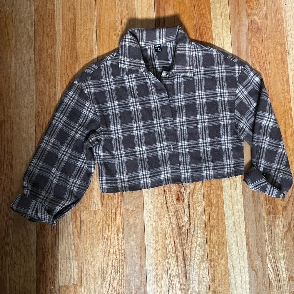 Dark brown flannel shirt